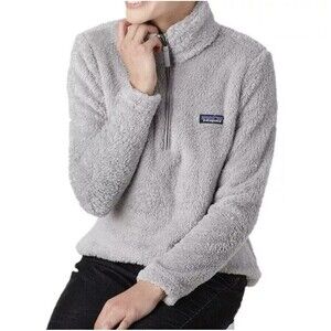 Patagonia Los Gatos 1/4-Zip Gray Fleece Soft Fuzzy Plush Women's Size Small